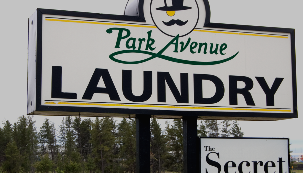 Park Avenue Laundry Bemidji Minnesota Signage at 3211 Hannah Avenue